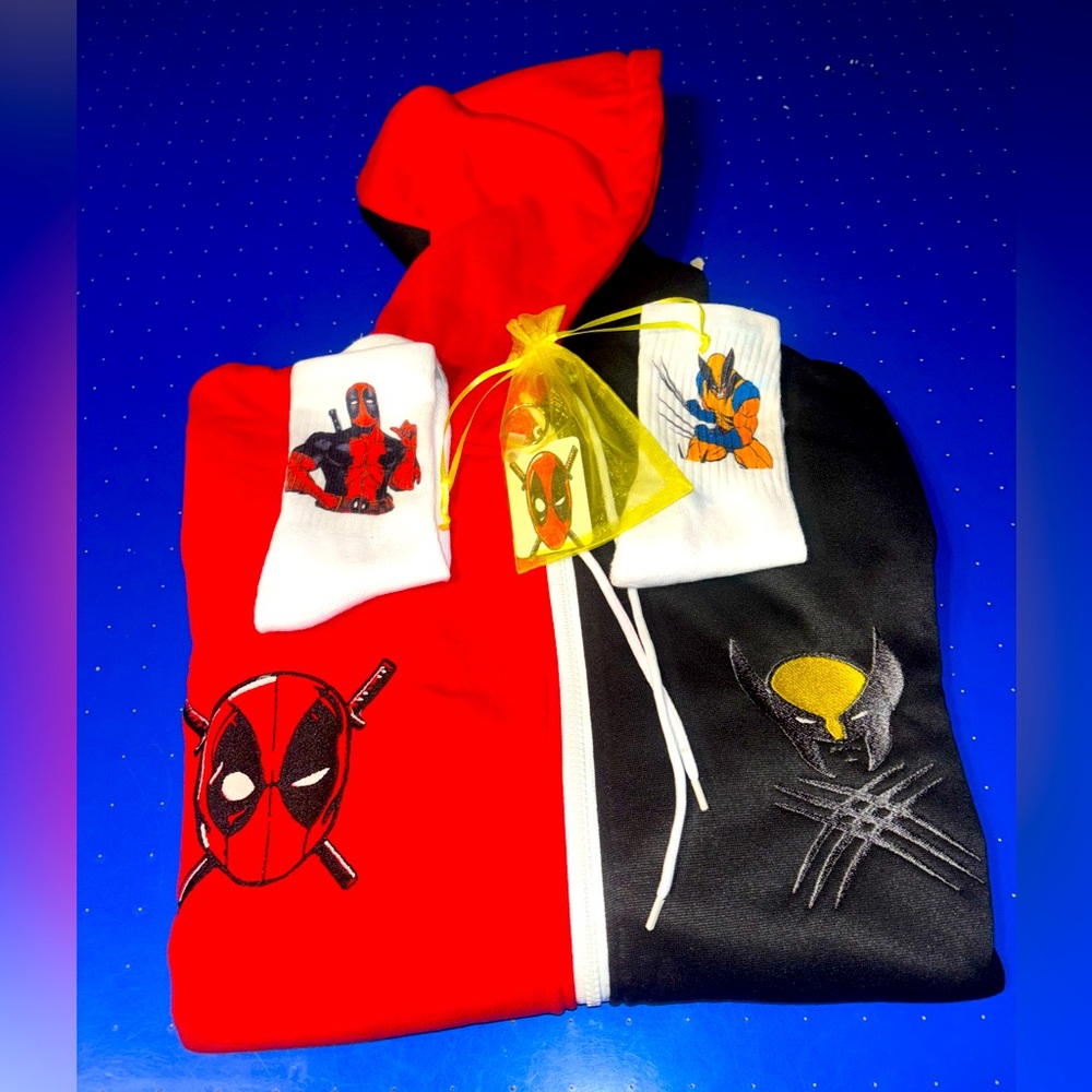 Deadpool and Wolverine sweater set